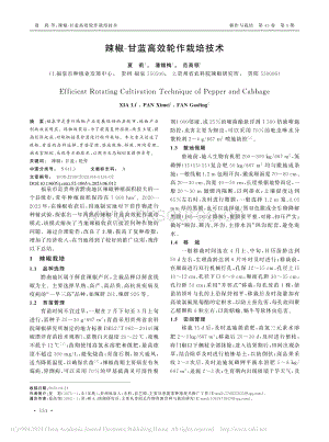 辣椒-甘藍(lán)高效輪作栽培技術(shù).pdf