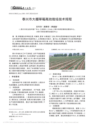泰興市大棚草莓高效栽培技術(shù)規(guī)程.pdf