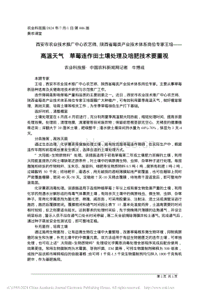 高溫天氣 草莓連作田土壤處理及培肥技術(shù)要重視.pdf