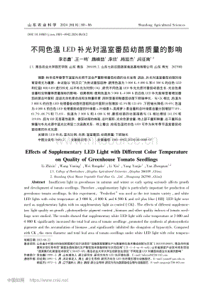 不同色溫LED補光對溫室番茄幼苗質(zhì)量的影響.pdf
