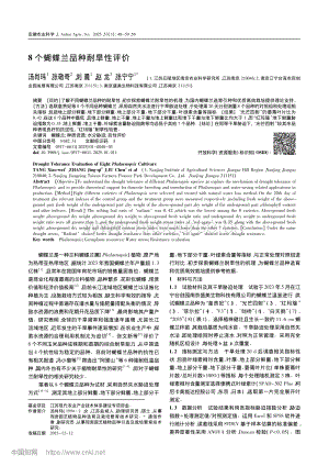 8個(gè)蝴蝶蘭品種耐旱性評(píng)價(jià).pdf