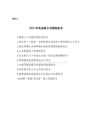 農(nóng)業(yè)農(nóng)村部辦公廳推介發(fā)布2025年農(nóng)業(yè)主導(dǎo)品種主推技術(shù).pdf
